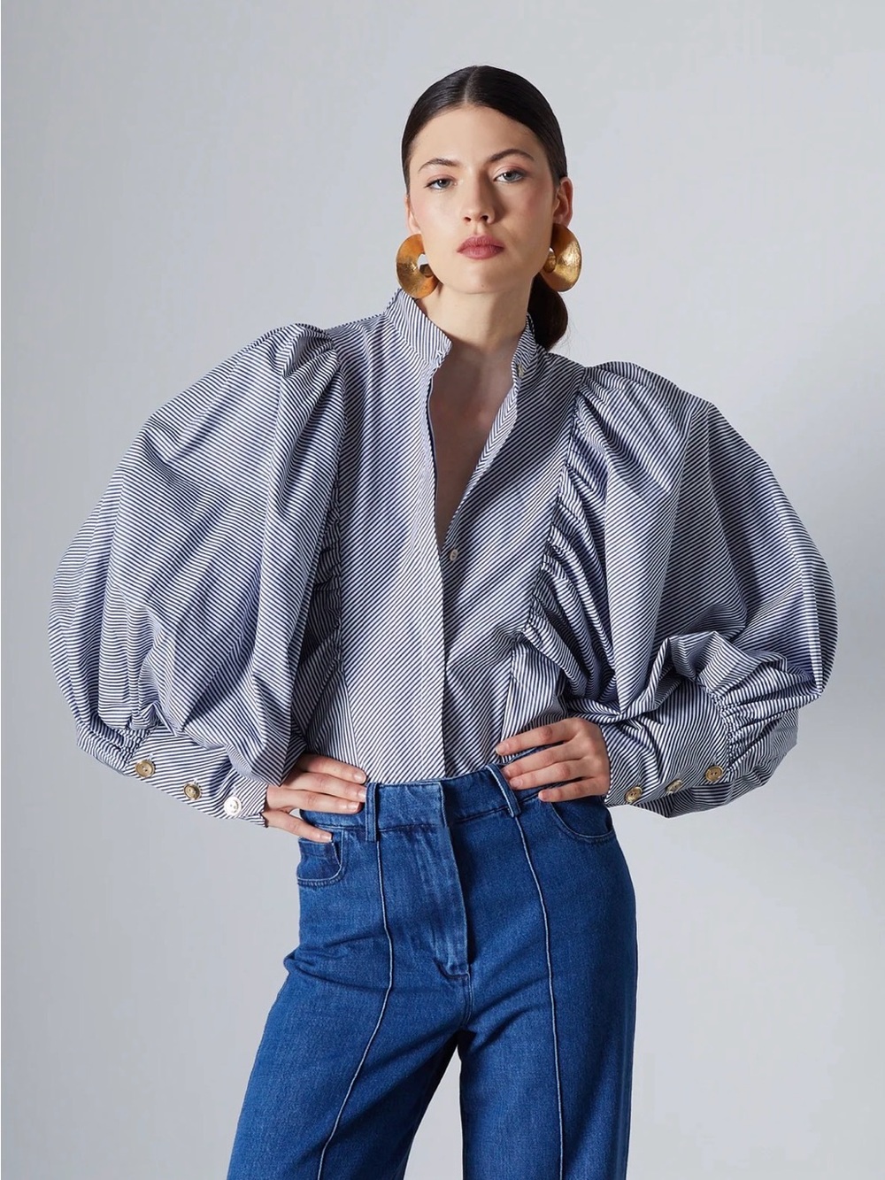 The Label Celeste Blouse in Prune (print) - Picture 7 of 15